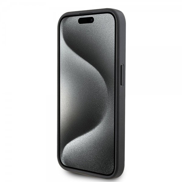 Karl Lagerfeld iPhone 15 Pro Skal Saffiano Double Cardslot Svart