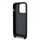 Karl Lagerfeld iPhone 15 Pro Skal Saffiano Karl & Choupette Crossbody Svart