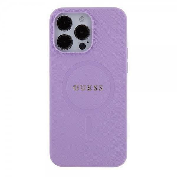 Guess iPhone 15 Pro Skal Saffiano MagSafe Lila