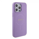 Guess iPhone 15 Pro Skal Saffiano MagSafe Lila