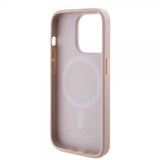 Guess iPhone 15 Pro Skal Saffiano MagSafe Rosa