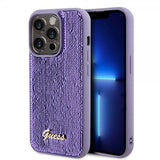 Guess iPhone 15 Pro Skal Sequin Lila