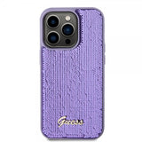 Guess iPhone 15 Pro Skal Sequin Lila