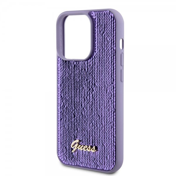 Guess iPhone 15 Pro Skal Sequin Lila