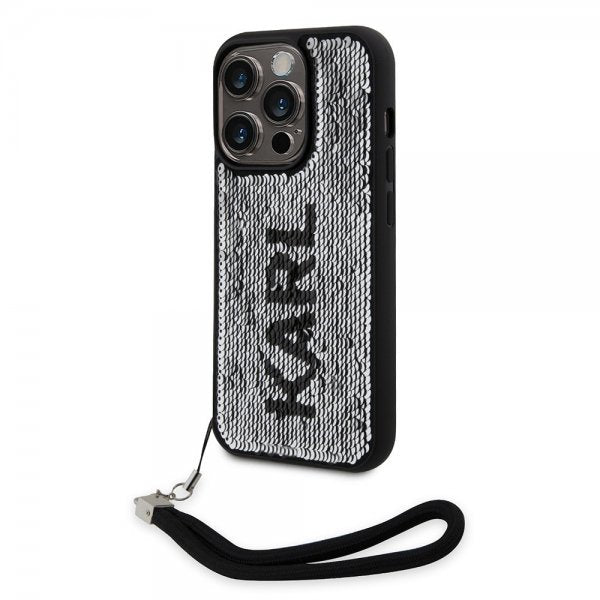 Karl Lagerfeld iPhone 15 Pro Skal Sequin Svart