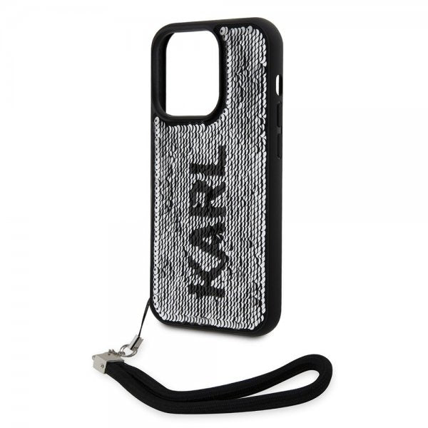 Karl Lagerfeld iPhone 15 Pro Skal Sequin Svart