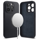 Ringke iPhone 15 Pro Skal Silicone Magnetic Deep Blue