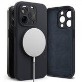 Ringke iPhone 15 Pro Skal Silicone Magnetic Deep Blue