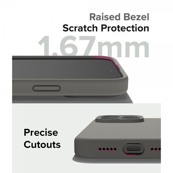 Ringke iPhone 15 Pro Skal Silicone Magnetic Grå
