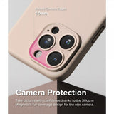 Ringke iPhone 15 Pro Skal Silicone Magnetic Pink Sand