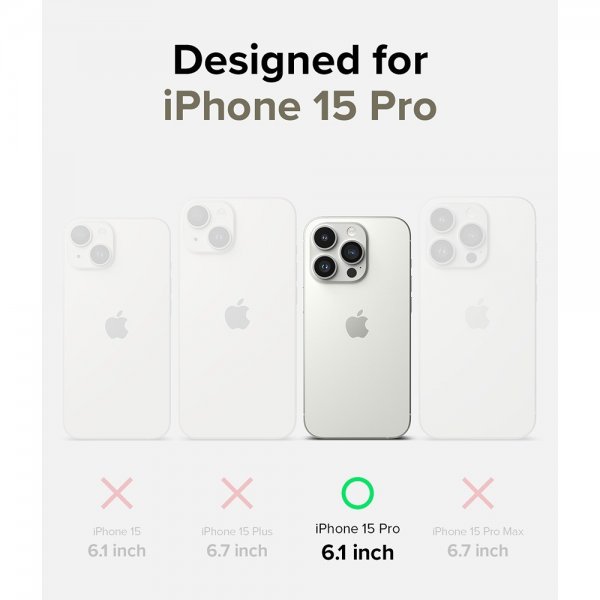 Ringke iPhone 15 Pro Skal Silicone Magnetic Stone