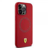 Ferrari iPhone 15 Pro Skal Silicone MagSafe Röd