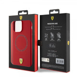 Ferrari iPhone 15 Pro Skal Silicone MagSafe Röd