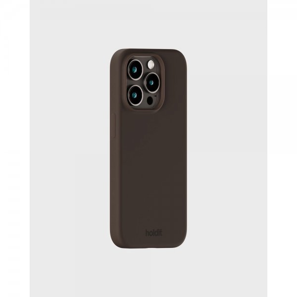 holdit iPhone 15 Pro Skal Silikon Chocolate