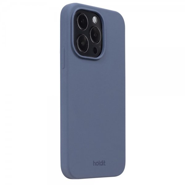 Holdit iPhone 15 Pro Skal Silikon Pacific Blue