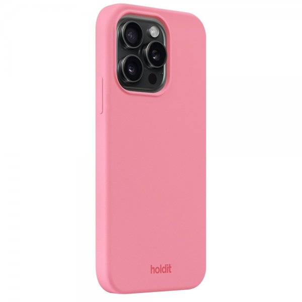 holdit iPhone 15 Pro Skal Silikon Rouge Pink