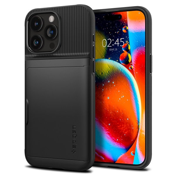 Spigen iPhone 15 Pro Skal Slim Armor CS Svart
