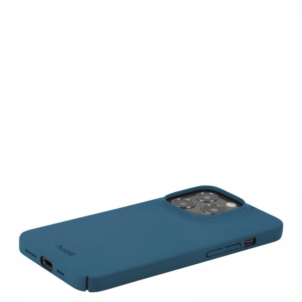 Holdit iPhone 15 Pro Skal Slim Case Denim Blue