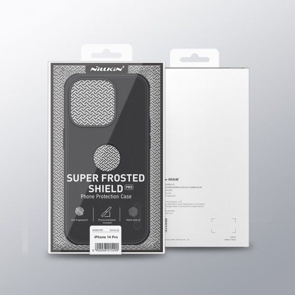 Nillkin iPhone 15 Pro Skal Super Frosted Shield Pro Logo Hole Blå