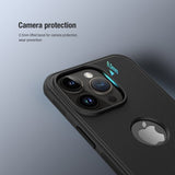 Nillkin iPhone 15 Pro Skal Super Frosted Shield Pro Logo Hole Svart