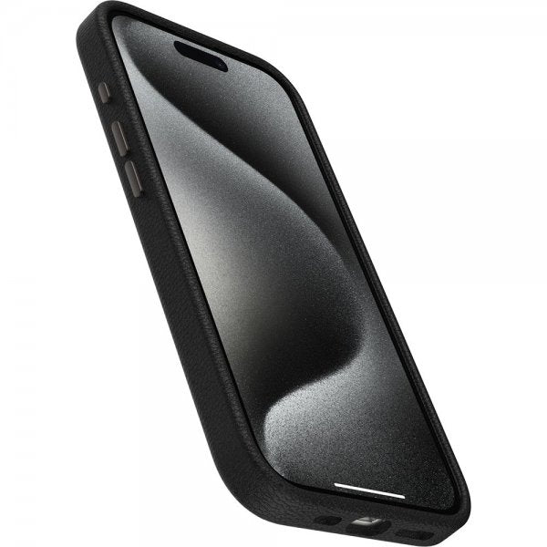 Otterbox iPhone 15 Pro Skal Symmetry Cactus Leather MagSafe Noir Ash