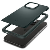 Spigen iPhone 15 Pro Skal Thin Fit Abyss Green