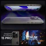Spigen iPhone 15 Pro Skal Thin Fit Gunmetal