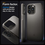Spigen iPhone 15 Pro Skal Thin Fit Gunmetal