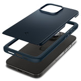 Spigen iPhone 15 Pro Skal Thin Fit Metal Slate