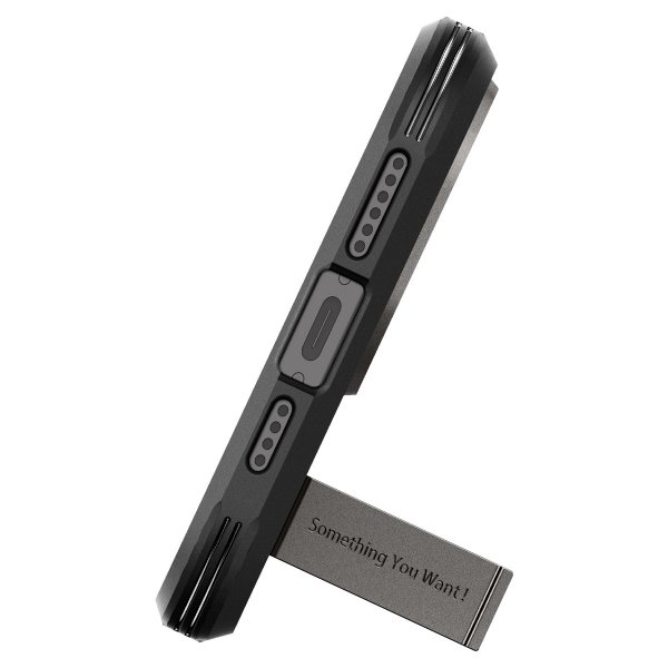 Spigen iPhone 15 Pro Skal Tough Armor MagFit Gunmetal