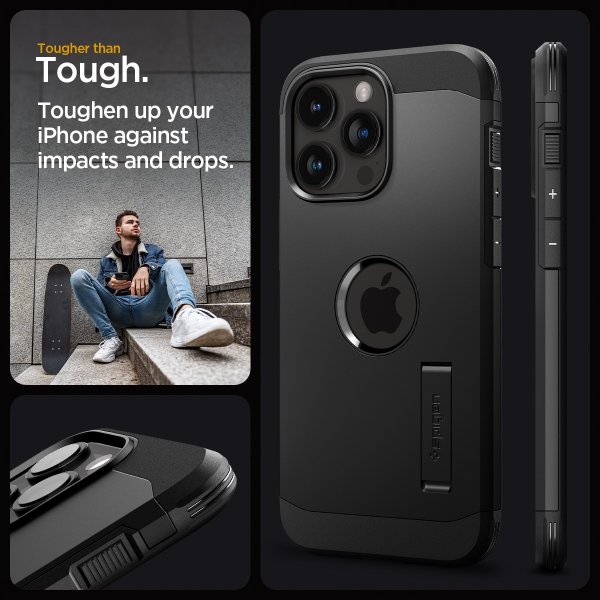 Spigen iPhone 15 Pro Skal Tough Armor MagFit Svart