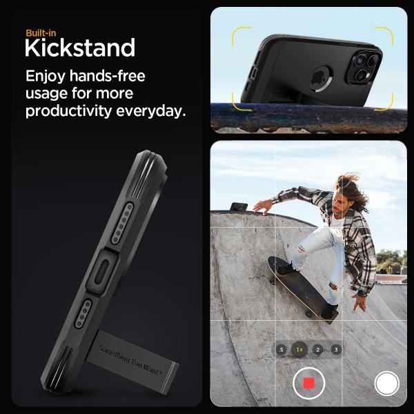 Spigen iPhone 15 Pro Skal Tough Armor MagFit Svart
