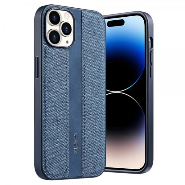 X-Level iPhone 15 Pro Skal Tygtextur Blå
