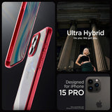 Spigen iPhone 15 Pro Skal Ultra Hybrid Deep Red