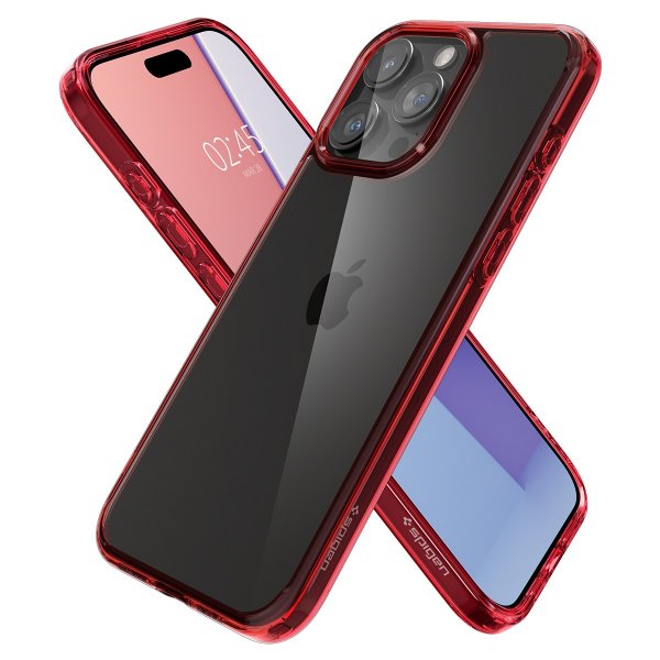 Spigen iPhone 15 Pro Skal Ultra Hybrid Deep Red