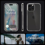 Spigen iPhone 15 Pro Skal Ultra Hybrid Frost Clear