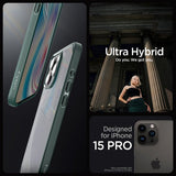 Spigen iPhone 15 Pro Skal Ultra Hybrid Frost Green