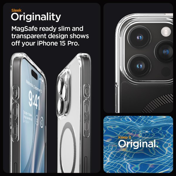 Spigen iPhone 15 Pro Skal Ultra Hybrid MagFit Carbon Fiber