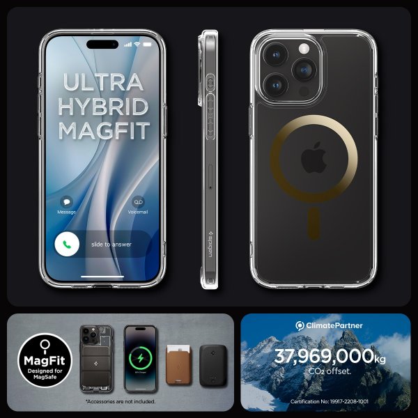 Spigen iPhone 15 Pro Skal Ultra Hybrid MagFit Guld
