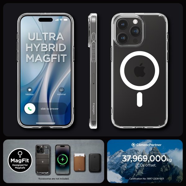 Spigen iPhone 15 Pro Skal Ultra Hybrid MagFit Vit