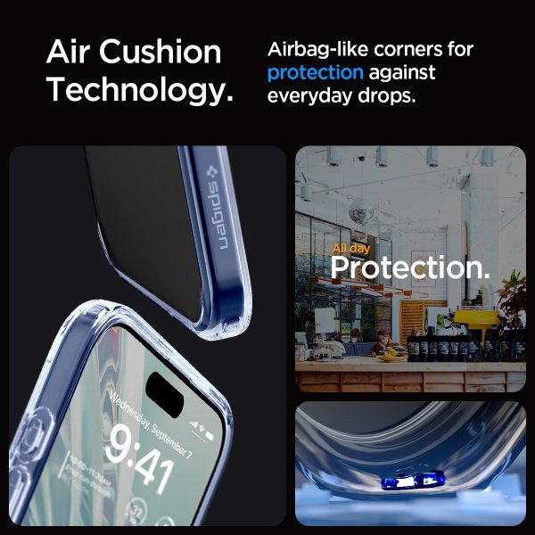 Spigen iPhone 15 Pro Skal Ultra Hybrid Sky Crystal