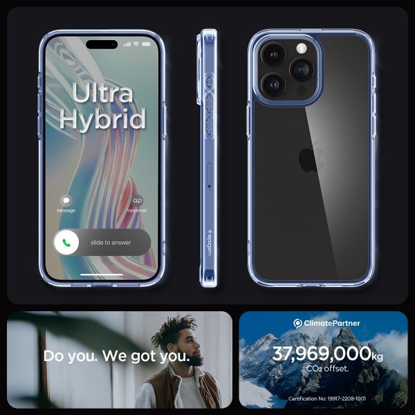 Spigen iPhone 15 Pro Skal Ultra Hybrid Sky Crystal