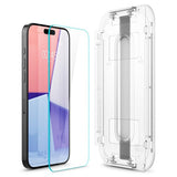 Spigen iPhone 15 Pro Skärmskydd GLAS.tR EZ Fit 2-pack