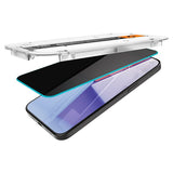 Spigen iPhone 15 Pro Skärmskydd GLAS.tR EZ Fit Privacy 2-pack