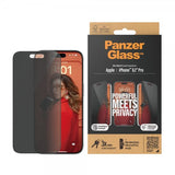 PanzerGlass iPhone 15 Pro Skärmskydd Ultra-Wide Fit Privacy EasyAligner