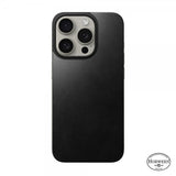 Nomad iPhone 15 Pro Skin Magnetic Leather Back Horween Svart