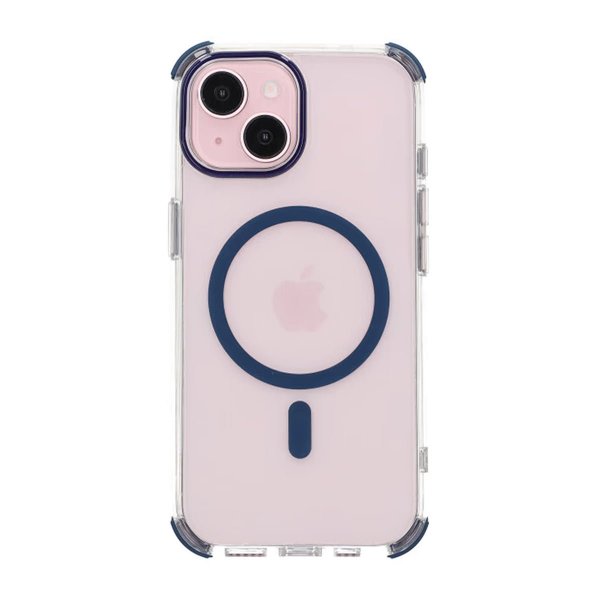 Rvelon iPhone 15 Skal Förstärkta Hörn Blå