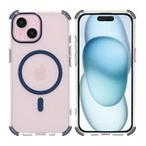 Rvelon iPhone 15 Skal Förstärkta Hörn Blå