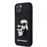 Karl Lagerfeld iPhone 15 Skal 3D Rubber Karl & Choupette Svart