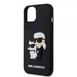 Karl Lagerfeld iPhone 15 Skal 3D Rubber Karl & Choupette Svart